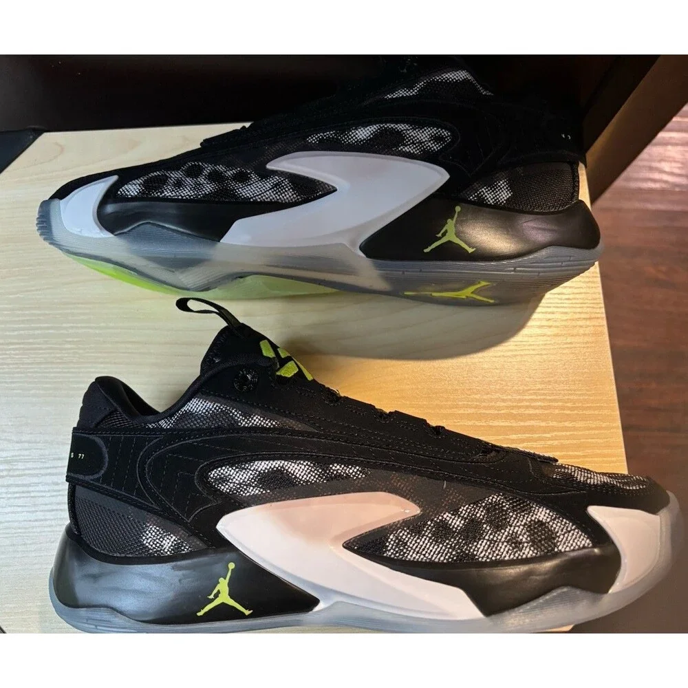 New Men’s Air Jordan Luka 2 Black/White Volt Shoes Size 9.5 NIB Authentic